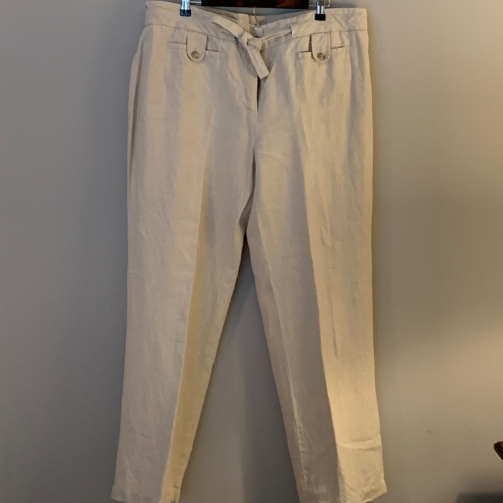 Charter club linen wide leg pant